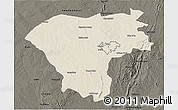 Shaded Relief 3D Map of Gweru Rural, darken