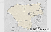 Shaded Relief 3D Map of Gweru Rural, desaturated