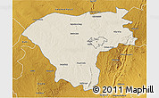 Shaded Relief 3D Map of Gweru Rural, physical outside