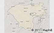 Shaded Relief 3D Map of Gweru Rural, semi-desaturated
