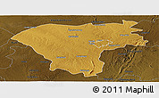 Physical Panoramic Map of Gweru Rural, darken