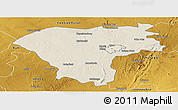 Shaded Relief Panoramic Map of Gweru Rural, physical outside