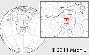 Blank Location Map of GWERU Urban, highlighted parent region, within the entire country