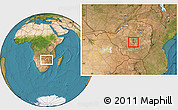 Satellite Location Map of GWERU Urban, within the entire country