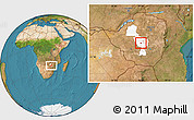Satellite Location Map of GWERU Urban, highlighted parent region