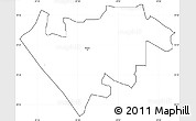 Blank Simple Map of GWERU Urban, cropped outside