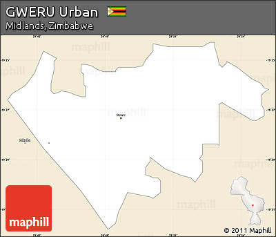 Classic Style Simple Map of GWERU Urban