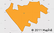 Political Simple Map of GWERU Urban, cropped outside