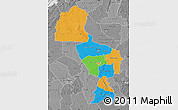 Political Map of Midlands, desaturated