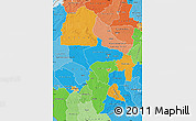 Political Map of Midlands, political shades outside