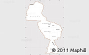 Classic Style Simple Map of Midlands, cropped outside