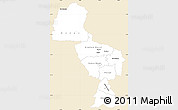 Classic Style Simple Map of Midlands, single color outside