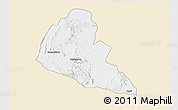 Classic Style 3D Map of Zvishavane Rural, single color outside