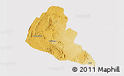 Physical 3D Map of Zvishavane Rural, cropped outside