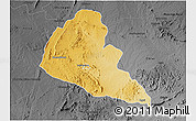 Physical 3D Map of Zvishavane Rural, darken, desaturated