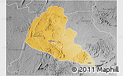 Physical 3D Map of Zvishavane Rural, desaturated