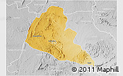 Physical 3D Map of Zvishavane Rural, lighten, desaturated
