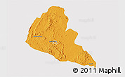 Political 3D Map of Zvishavane Rural, cropped outside