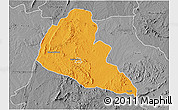 Political 3D Map of Zvishavane Rural, desaturated