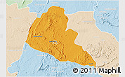 Political 3D Map of Zvishavane Rural, lighten