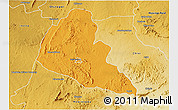 Political 3D Map of Zvishavane Rural, physical outside