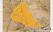 Political 3D Map of Zvishavane Rural, satellite outside