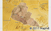 Satellite 3D Map of Zvishavane Rural, physical outside
