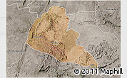 Satellite 3D Map of Zvishavane Rural, semi-desaturated