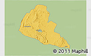 Savanna Style 3D Map of Zvishavane Rural, single color outside