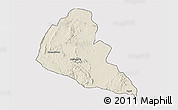 Shaded Relief 3D Map of Zvishavane Rural, cropped outside