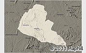 Shaded Relief 3D Map of Zvishavane Rural, darken
