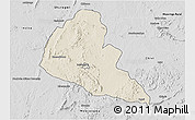 Shaded Relief 3D Map of Zvishavane Rural, desaturated