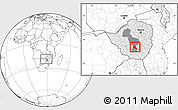 Blank Location Map of Zvishavane Rural, highlighted country, highlighted parent region, within the entire country