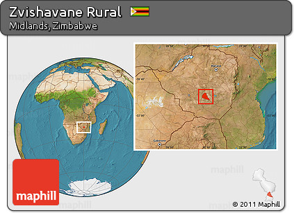 Satellite Location Map of Zvishavane Rural