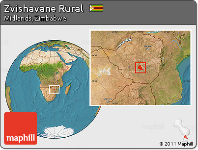Satellite Location Map of Zvishavane Rural