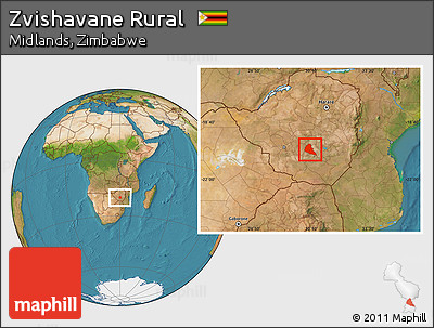 Satellite Location Map of Zvishavane Rural