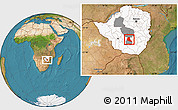 Satellite Location Map of Zvishavane Rural, highlighted country, highlighted parent region