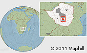 Savanna Style Location Map of Zvishavane Rural, highlighted country, highlighted parent region, hill shading
