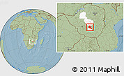 Savanna Style Location Map of Zvishavane Rural, highlighted parent region, hill shading