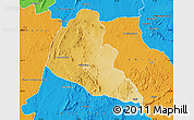 Physical Map of Zvishavane Rural, political outside