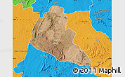 Satellite Map of Zvishavane Rural, political outside