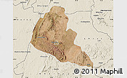 Satellite Map of Zvishavane Rural, shaded relief outside