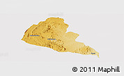 Physical Panoramic Map of Zvishavane Rural, cropped outside