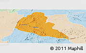 Political Panoramic Map of Zvishavane Rural, lighten