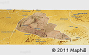 Satellite Panoramic Map of Zvishavane Rural, physical outside