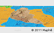 Satellite Panoramic Map of Zvishavane Rural, political outside