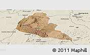 Satellite Panoramic Map of Zvishavane Rural, shaded relief outside