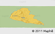 Savanna Style Panoramic Map of Zvishavane Rural, single color outside
