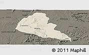 Shaded Relief Panoramic Map of Zvishavane Rural, darken