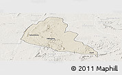 Shaded Relief Panoramic Map of Zvishavane Rural, lighten